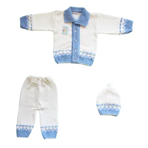 ست 3 تکه لباس بافت نوزادی مدل KI_BI_SET3-10