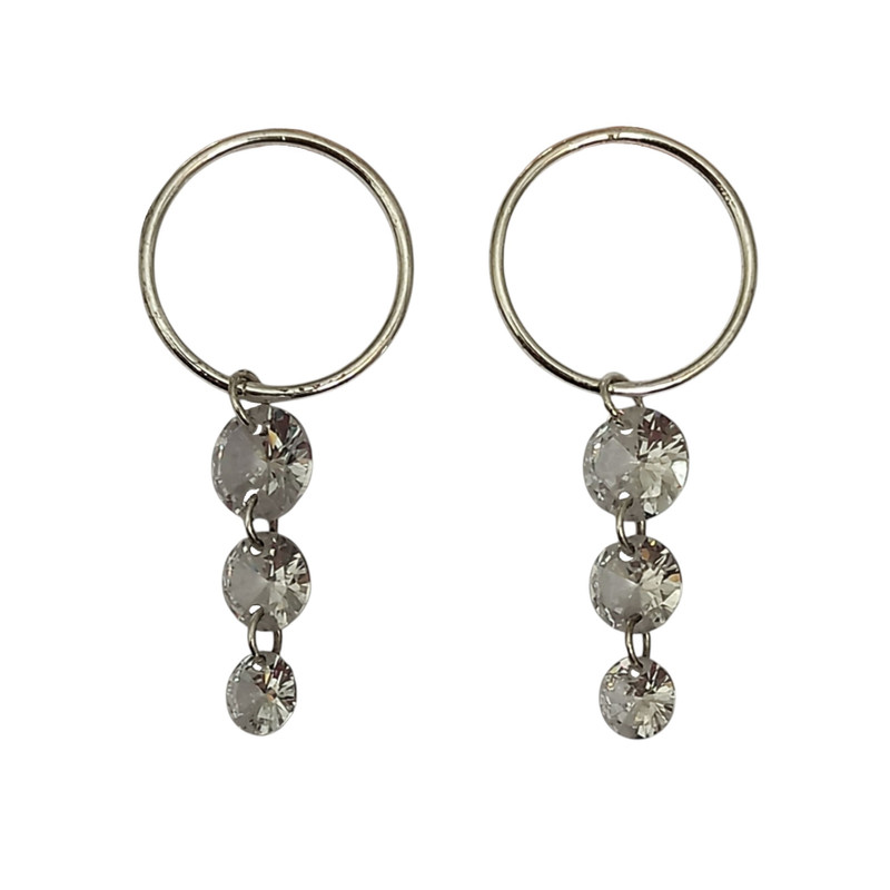 گوشواره حلقه ای زنانه مدل ژوزفین کد E2764