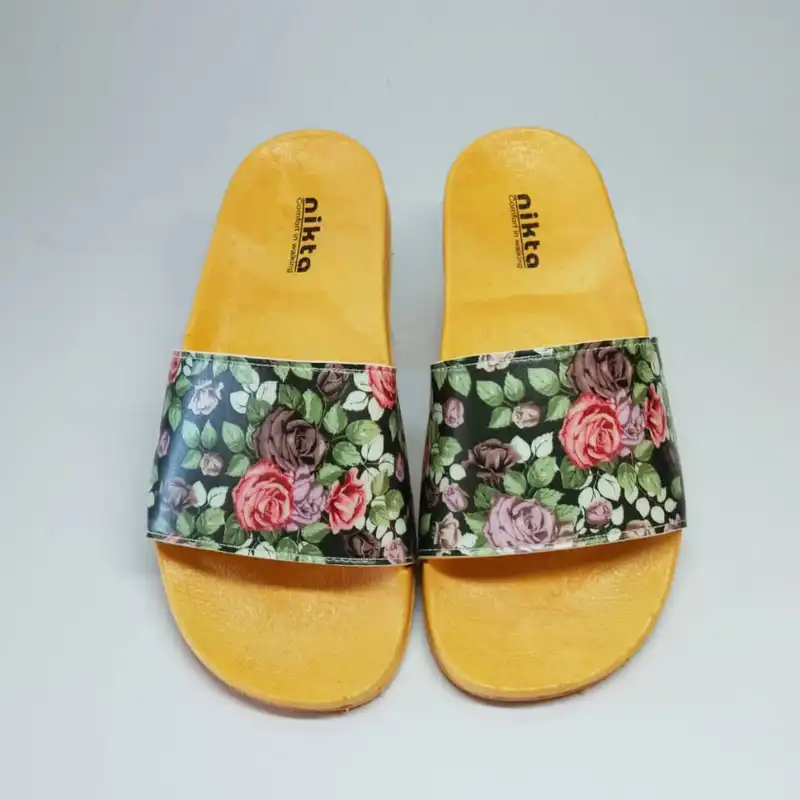 دمپایی زنانه نیکتا مدل 013 گل رز HD-bk