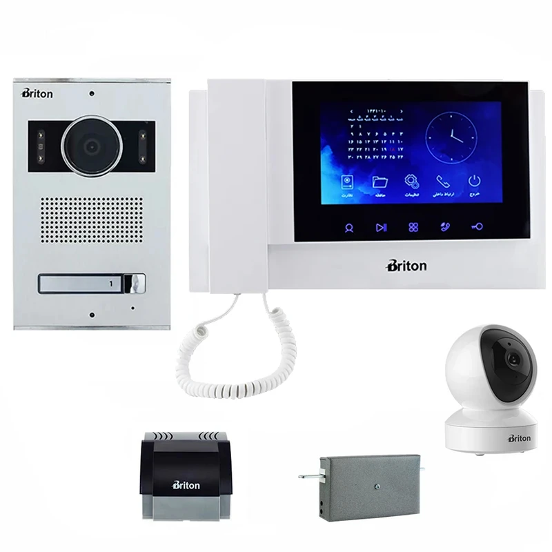مجموعه دربازکن تصویری برایتون مدل 7030-2001-IOT یک واحدی به همراه دوربین بی سیم