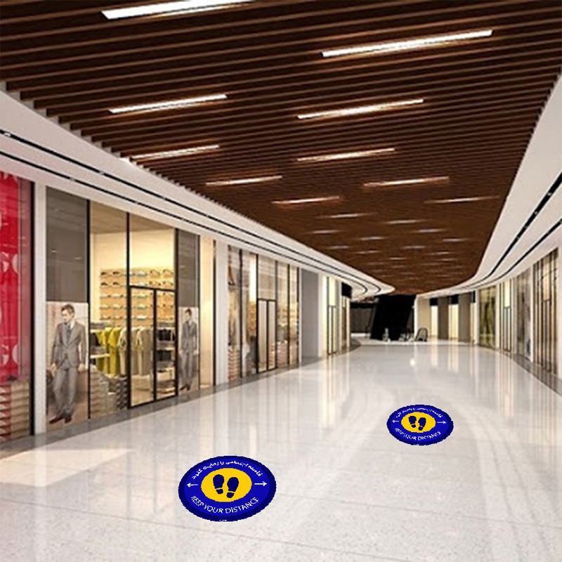 برچسب ایمنی مستر راد طرح لطفا فاصله اجتماعی را رعایت فرمایید کد HSE1317