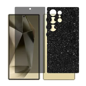 Glass Together model privacy screen protector for Samsung Galaxy S22 Ultra mobile phone with back cover sticker