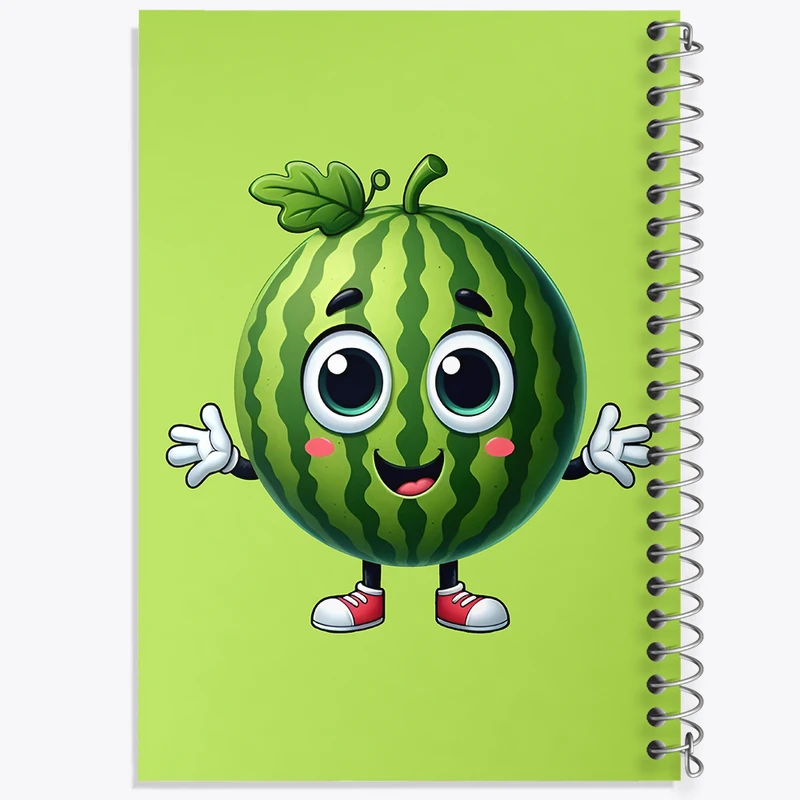 دفتر شطرنجی 50 برگ خندالو طرح هندوانه بامزه کد F7677