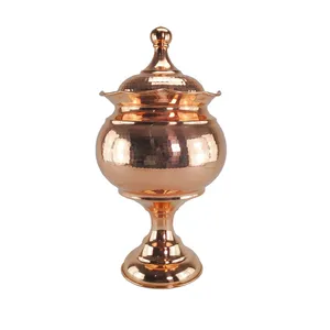 شکلات خوری مسی مدل لب چین چکشی پایه دار نانو شده کد alsh0106