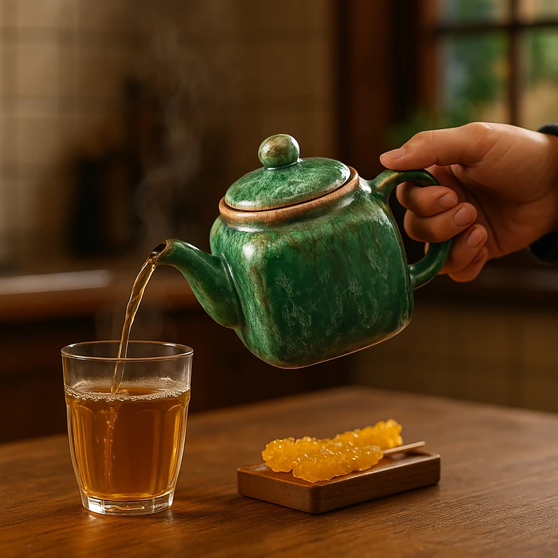 قوری سرامیکی بومی مدل ماربل