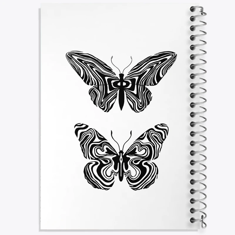 دفتر مشق 50 برگ خندالو طرح پروانه کد N3226