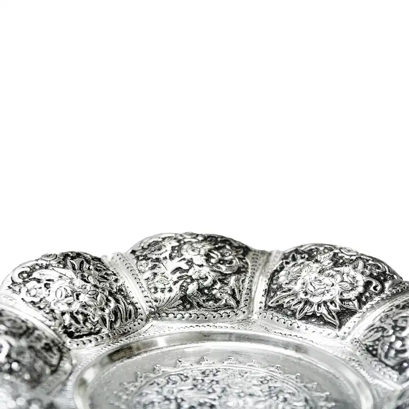 بشقاب قلمزنی طرح گل مرغ مدل XR1