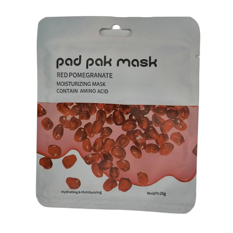 ماسک صورت پد پاک مدل انار چای ویتامین بلوبری  وزن 25 گرم بسته 4 عددی