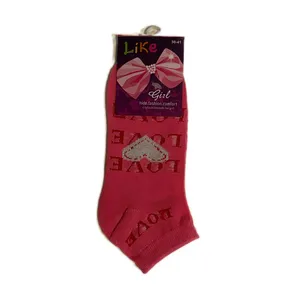 جوراب دخترانه مدل تک قلبی