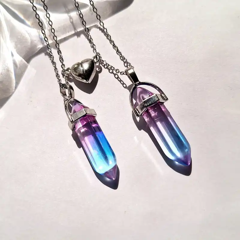 گردنبند مدل منشوری چاکرا بسته دو عددی