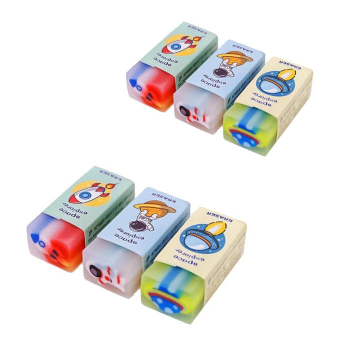 پاک کن مدل فضانوردی بودار مجموعه 6 عددی