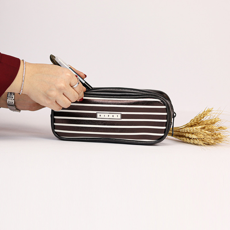 جامدادی مدل راه راه دو زیپ