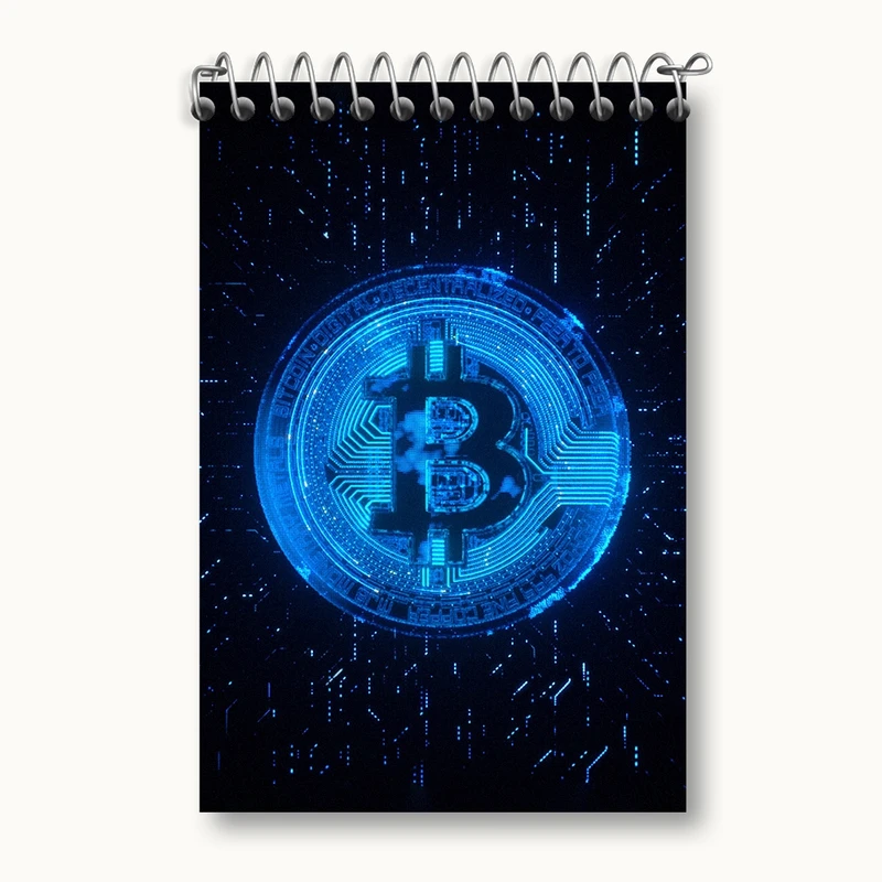 دفتر یادداشت 50 برگ خندالو مدل بیت کوین (Bitcoin) کد F910