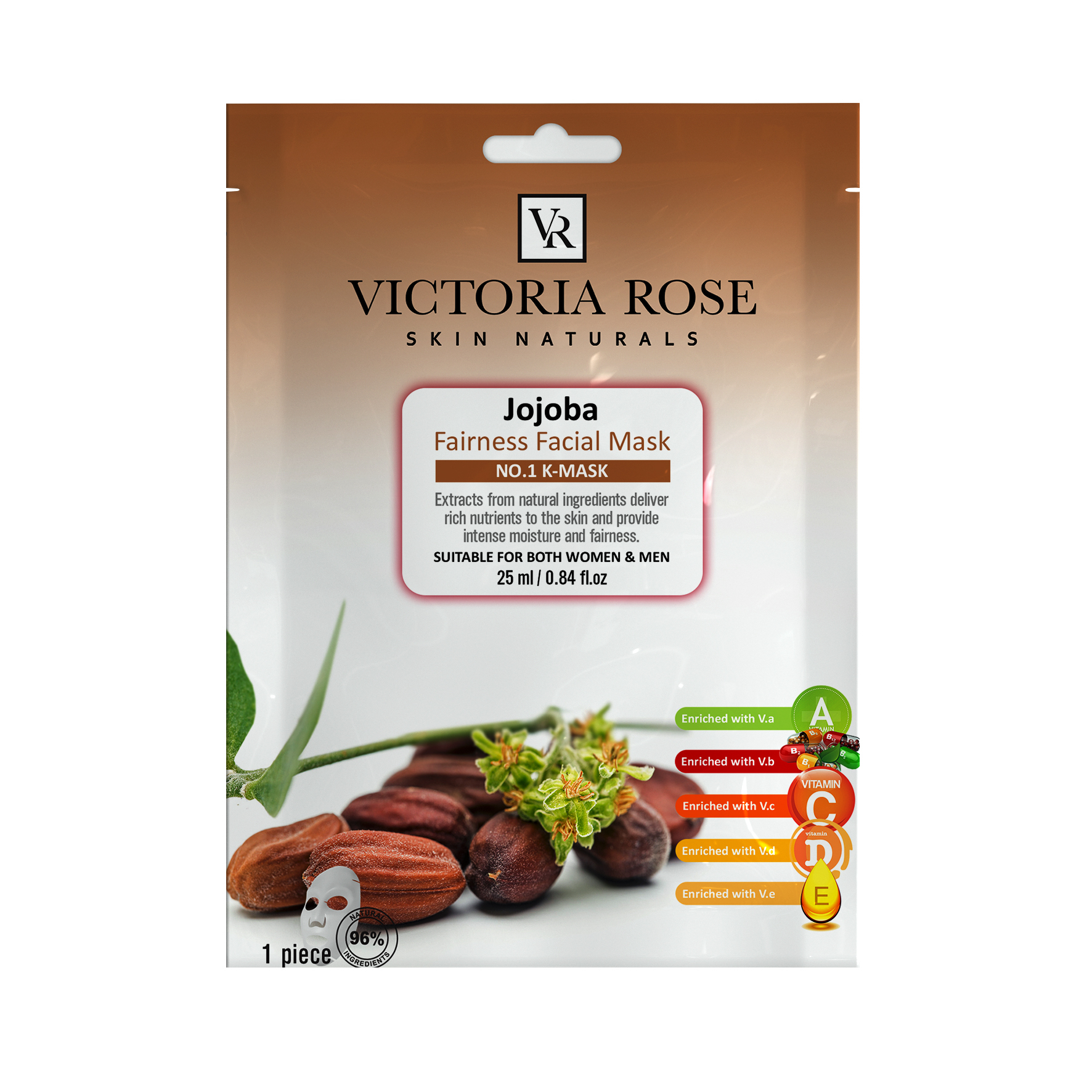 ماسک صورت ویکتوریا رز مدل Jojoba حجم 25 میلی لیتر بسته 25 عددی