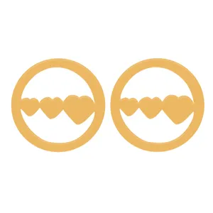 گوشواره طلا 18 عیار زنانه باراد زر مدل قلبی کد BZ03