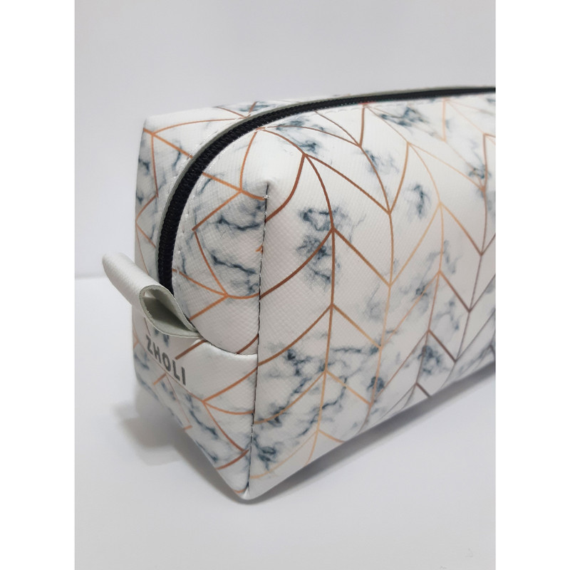 کیف لوازم آرایش زنانه مدل مکعبی مرمری PK-021