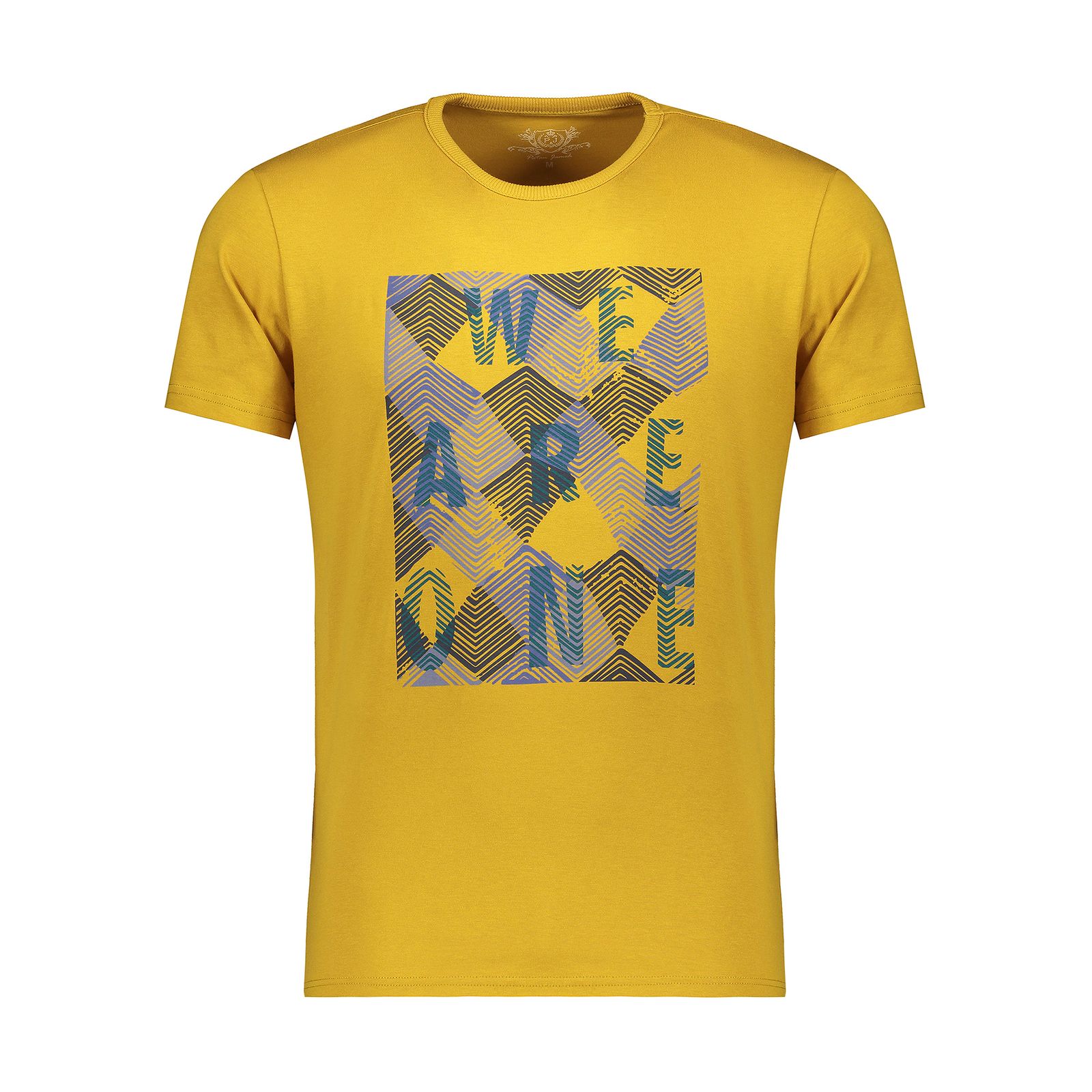 تی شرت آستین کوتاه مردانه پاتن جامه مدل 131621010103136 رنگ زرد
