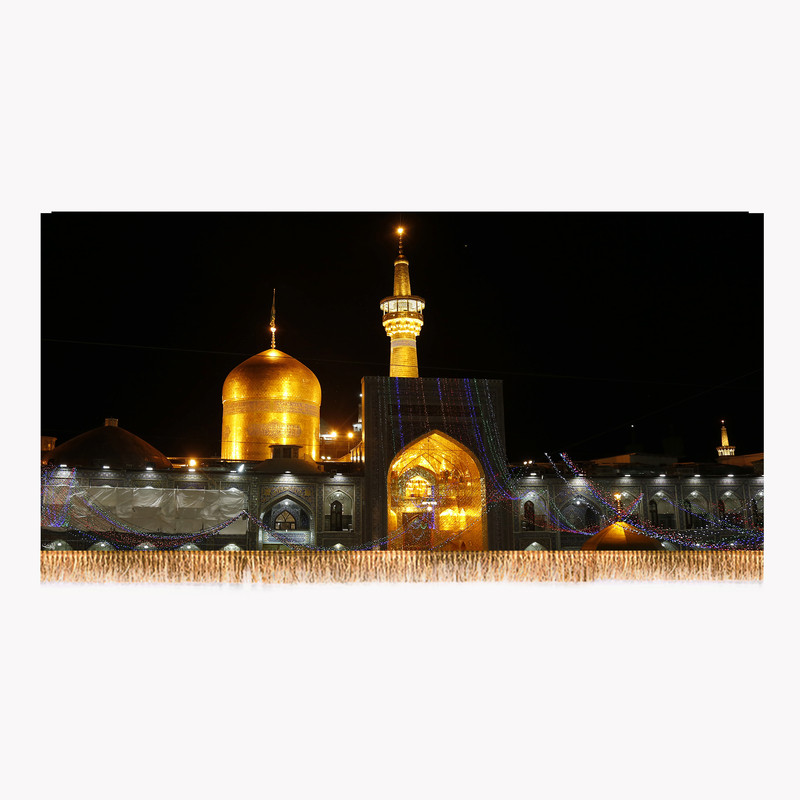 پرچم مدل مخمل طرح حرم امام رضا (ع) 6826S