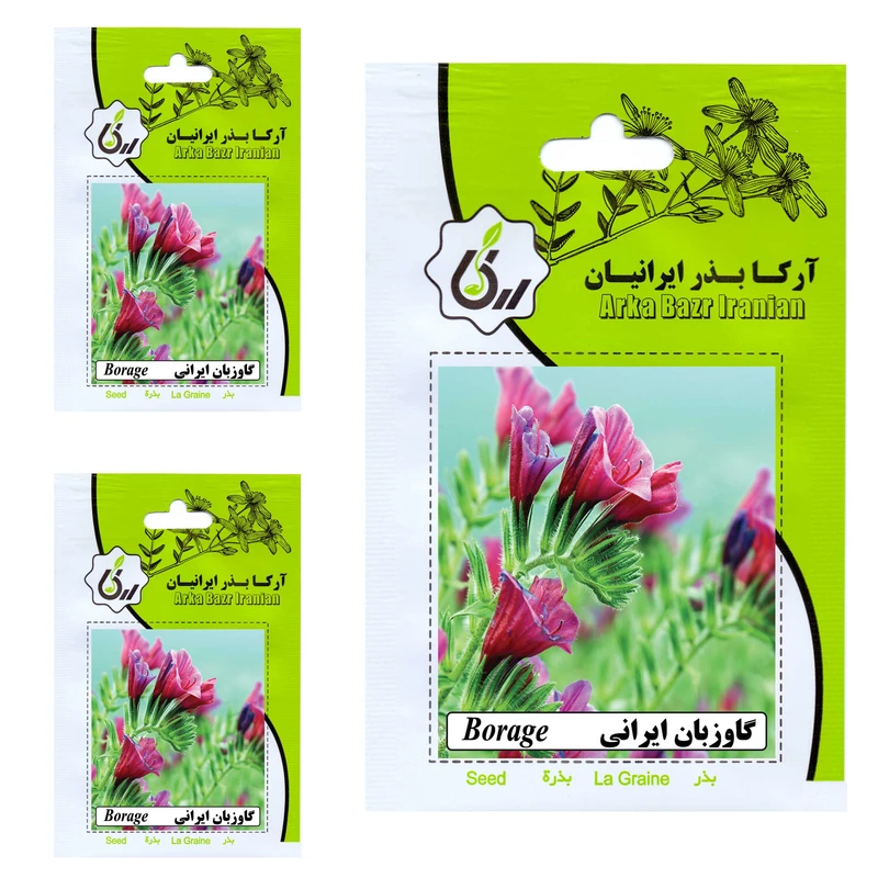 بذر گاوزبان ایرانی آرکا بذر ایرانیان کد 60-ARK مجموعه 3 عددی