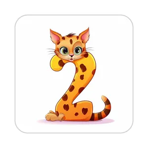 زیر لیوانی کاکتی طرح حیوانات کارتونی مدل mp27413