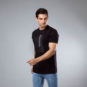 تی شرت آستین کوتاه مردانه باینت مدل 552-1 رنگ مشکی
