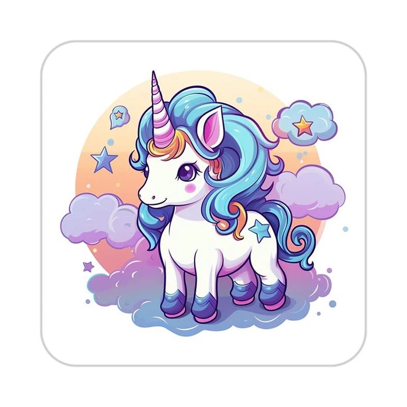 زیر لیوانی کاکتی طرح اسب تک شاخ و یونیکورن مدل mp31204