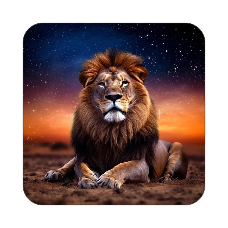 زیر لیوانی کاکتی طرح شیر مدل mp23203