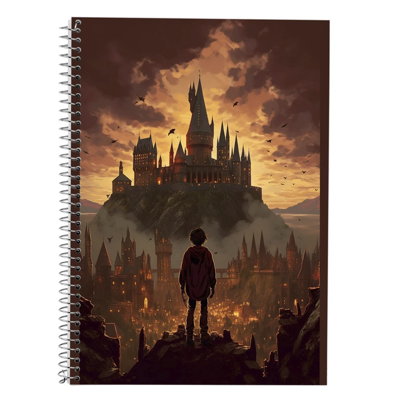 دفتر زبان 50 برگ مدوپد مدل سه خط طرح هری پاتر harrypotter کد DF10260