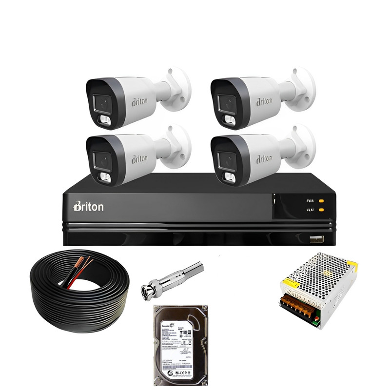 سیستم امنیتی کامل دوربین مداربسته برایتون مدل E04