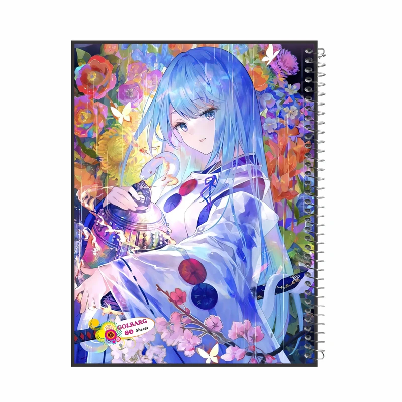 دفتر مشق 80 برگ گلبرگ طرح انیمه دخترانه کد 3788