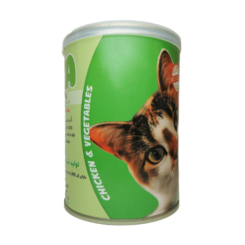 کنسرو غذای گربه بالغ سپکا مدل مرغ و سبزیجات وزن 400 گرم