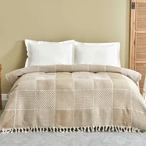 شال مبل کاراجا هوم مدل Luna Acik Kahve Pike C.K دونفره سایز 220*200 سانتی متر