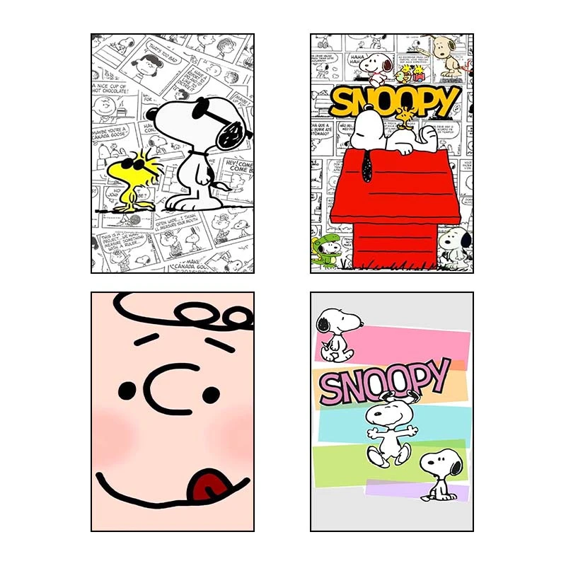 تابلو شاسي کارنيکا طرح فیلم بادام‌زمینی‌ها The Peanuts کد 53057 مجموعه 4 عددی