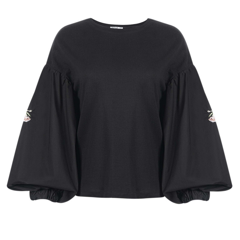 بلوز آستین بلند زنانه سرژه مدل 203541 رنگ مشکی