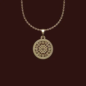 گردنبند طلا 18 عیار زنانه مدوپد مدل هندسی کد W2-1-1185