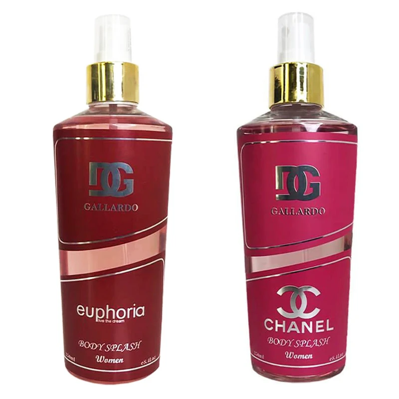 بادی اسپلش زنانه دیجی گالاردو مدل ایفوریا و چنس چنل حجم 250 میلی‌لیتر بسته 2 عددی
