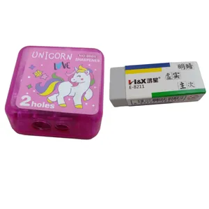 تراش مدل مخزن دار طرح یونیکورن به همراه پاک کن