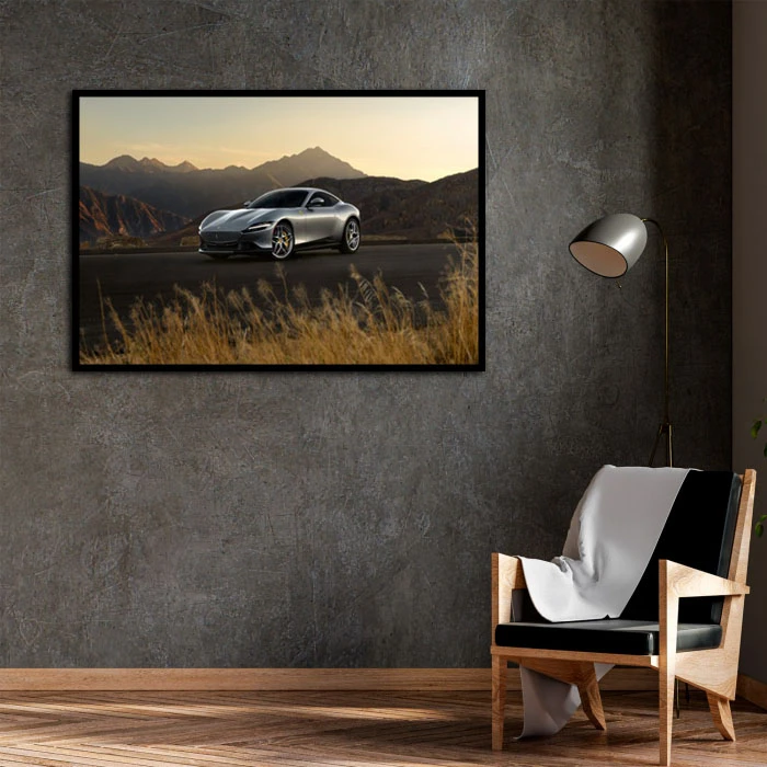 تابلو نوری بکلیت طرح ماشین فراری مدل B-D2042 فریم مشکی