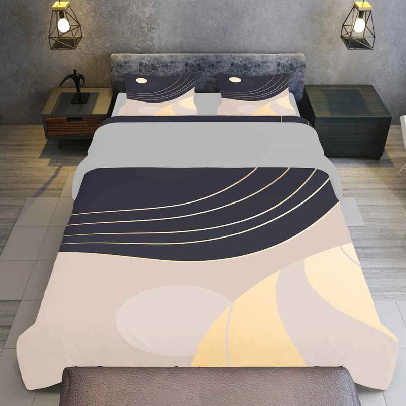 سرویس روتختی مدل برگ و دایره TXY734 تک نفره 5 تکه