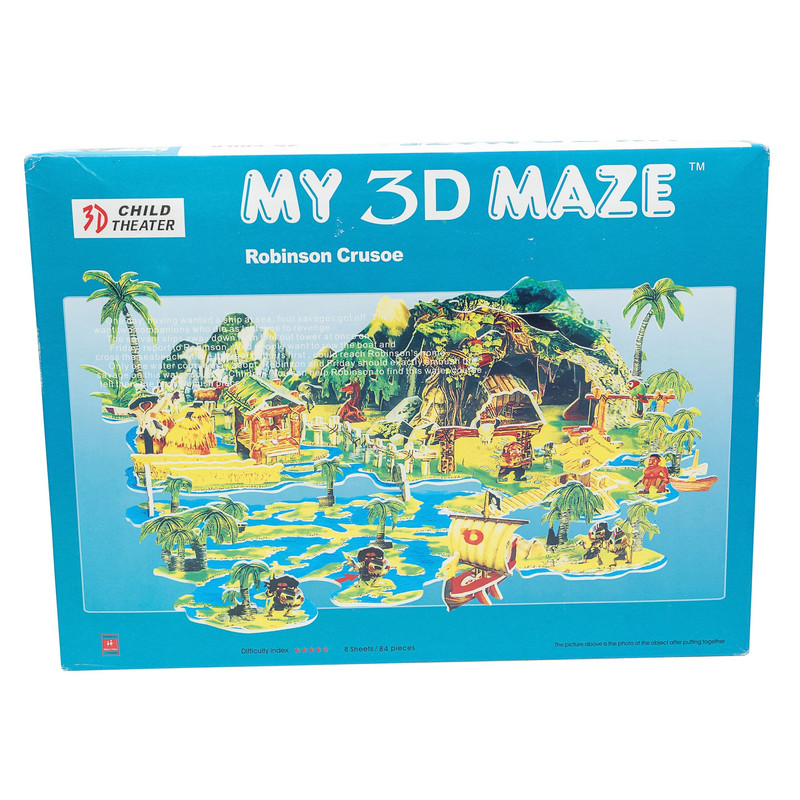 پازل 84 تکه مدل جزیره طرح  Robinson Crusoe کد 108