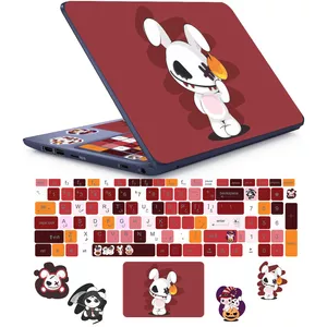 استیکر لپ تاپ راتیانا مدل bad bunny 01 مناسب برای لپ تاپ 15 تا 17 اینچ به همراه برچسب حروف فارسی کیبورد