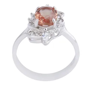 انگشتر نقره زنانه بازرگانی میلادی مدل سنگ الکساندریت کد AWR_1049