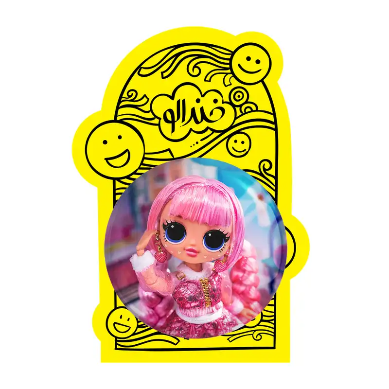 آینه جیبی خندالو طرح عروسک ال او ال LOL مدل تاشو کد 27883
