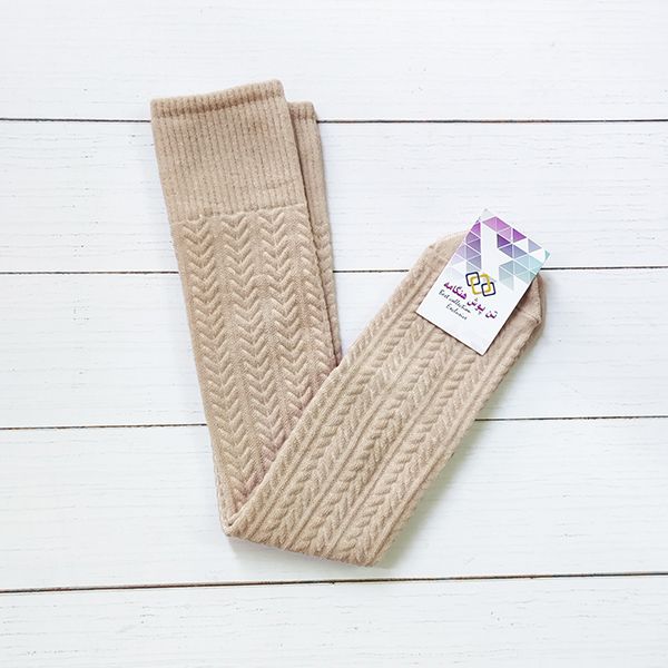 جوراب ساق بلند زنانه تن پوش هنگامه مدل گل برجسته کد KE11 - - 2