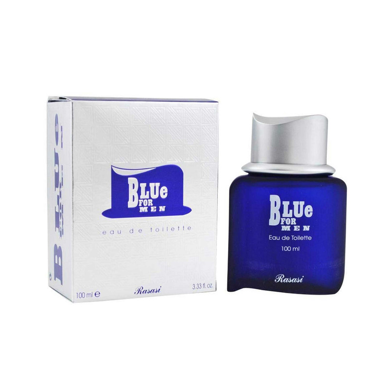 ادو تویلت مردانه رساسی مدل Blue for men با رایحه خنک و تند حجم 100 میلی لیتر