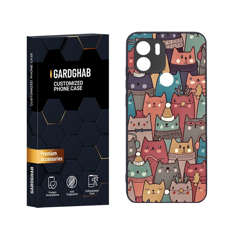 کاور گارد قاب مدل دور ژله ای فانتزی مناسب برای گوشی موبایل شیائومی Redmi A1 Plus / A2 Plus / Poco C50 / Poco C51