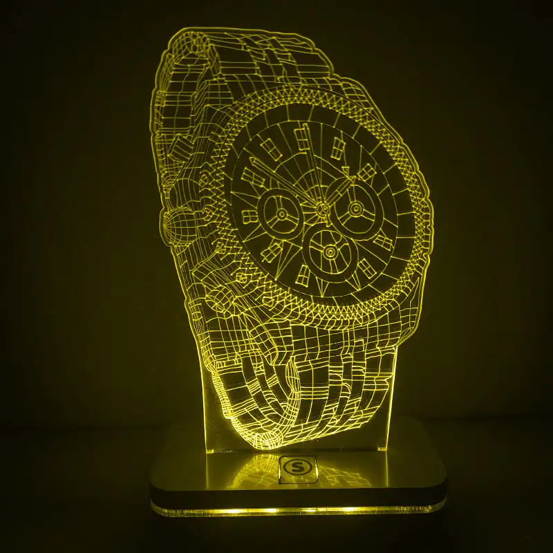 چراغ خواب طرح ساعت مچی مدل هفت رنگ