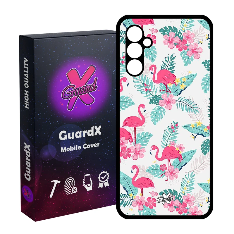 کاور گارد ایکس طرح فلامینگو مدل Glass10274 مناسب برای گوشی موبایل سامسونگ Galaxy A24/A24 4G/M34 5G