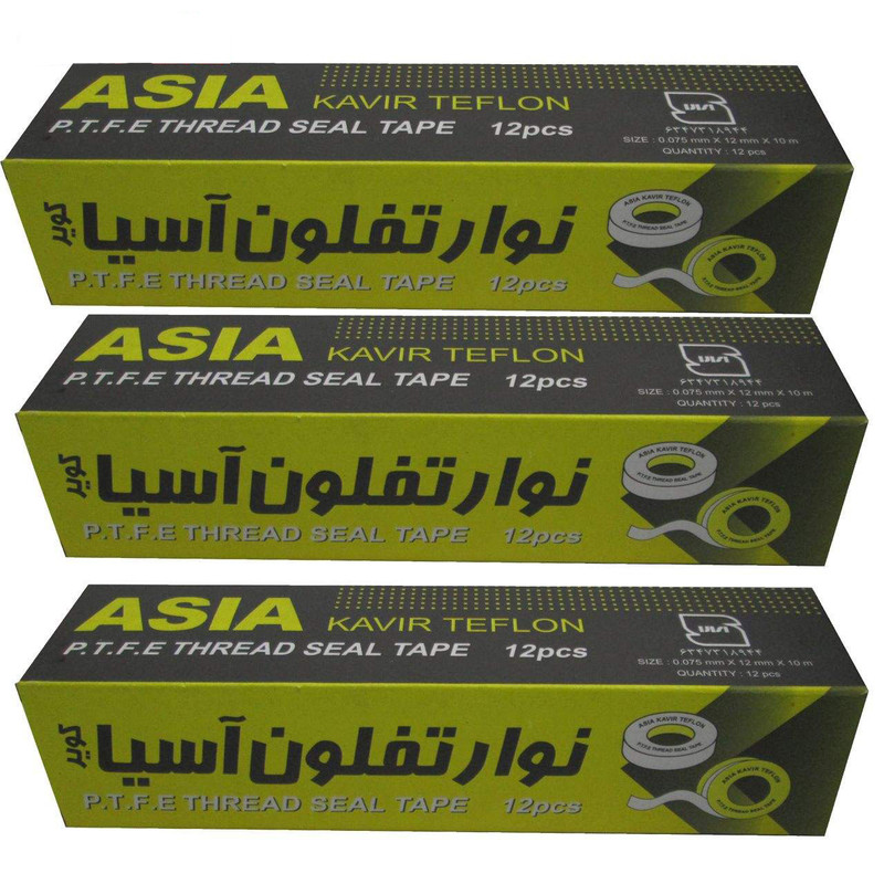 نوار تفلون آسیا مدل کویر بسته 36 عددی