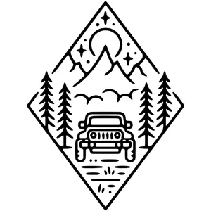 برچسب بدنه خودرو طرح کمپینگ  کد 20